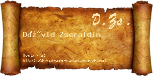 Dávid Zseraldin névjegykártya